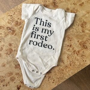 “This Is My First Rodeo” 100% Cotton Baby Bodysuit | 0-3 Months
